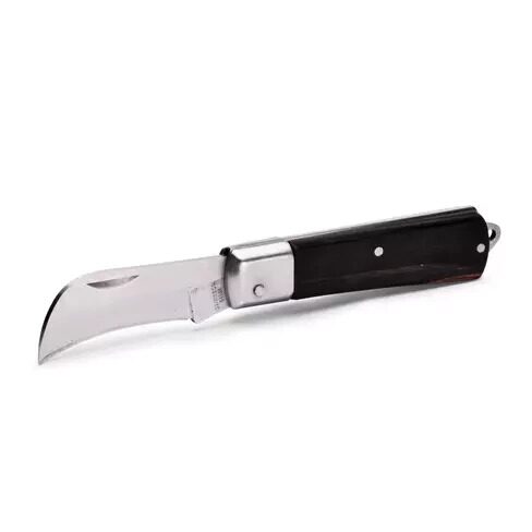 Нож монтерский складной с изогнутым лезвием КВТ НМ-02