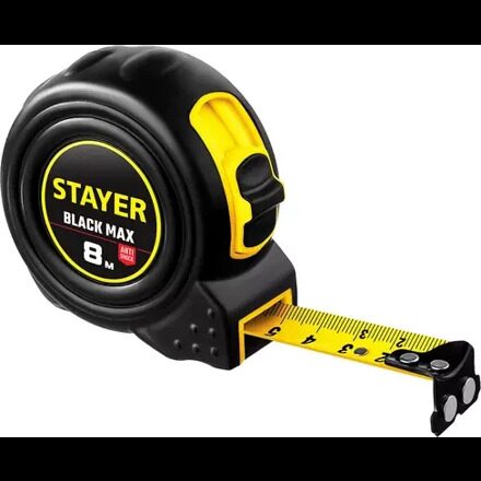 Рулетка ударопрочная BlackMax 8 м / 25 мм STAYER 3410-08_z02